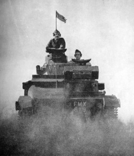 Photograph of a tank being used during World War Two