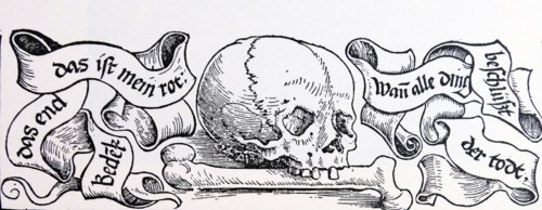 Venal Love' woodcut depicting death, by Urs Graf, ca.1511