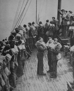Photograph of British Soldiers crossing the Channel