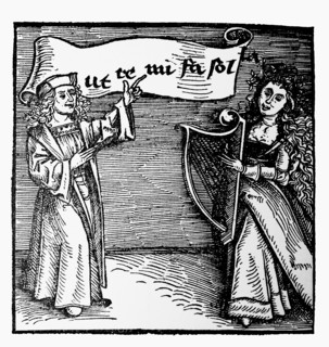 german woodcut of a music teacher 1500
