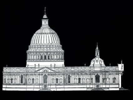 Original design for St Paul's Cathedral by Sir Christopher Wren