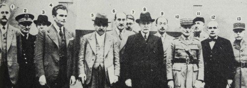 Photograph of the Marshal Petain and the Men of Vichy