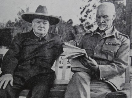 Winston Churchill and General Smuts in Cairo.