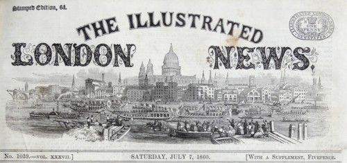 The illustrated London News, Masthead from July 7, 1860.