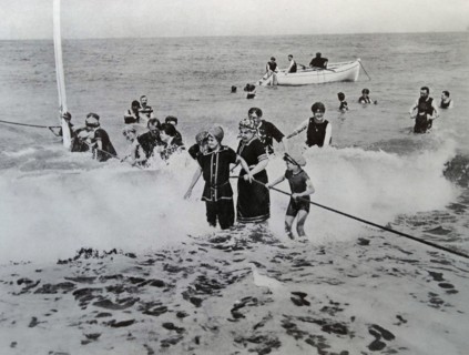 Bathing in Ostend, belgium 1914