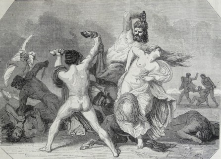 Battle of the Lapiths and Centaurs, painting by Mr William Bouguereau.