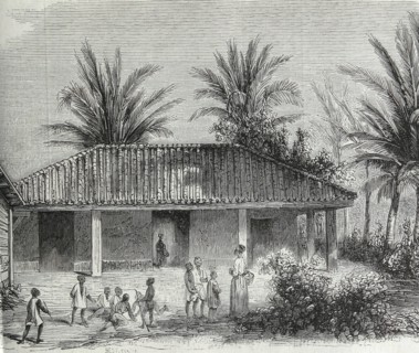 African slave children at a Children's house in the French Caribbean 1850