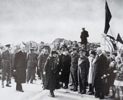 Queen wilhelmina arrives back in the netherlands after world war two 1945