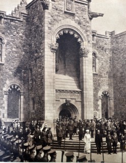 Photograph of the opening of the Scottish National War Memorial