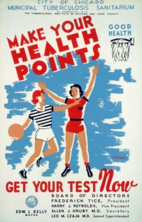 City of Chicago Municipal Tuberculosis Sanitarium poster promoting testing for tuberculosis
