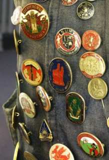 Badges of support for the British Miners strike of 1984-1985
