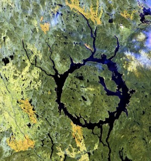 Manicouagan Impact Structure in Quebec, Canada.