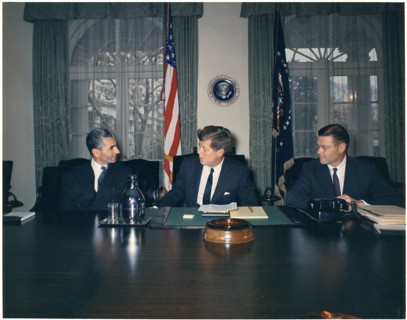 Shah of Iran President Kennedy, Secretary of Defence Robert McNamara