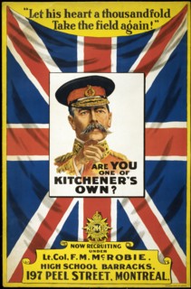 1914 Canadian World War I recruitment poster