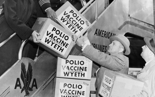 Polio Vaccine Being Shipped To Europe, 1955