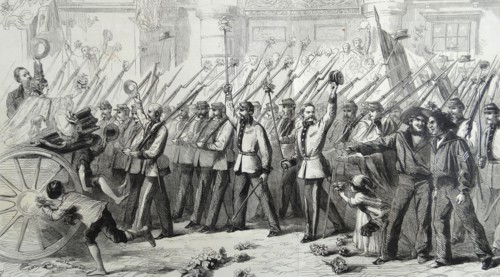 British volunteers fighting with Garibaldi in Italy during the struggle for Italian unification 1860
