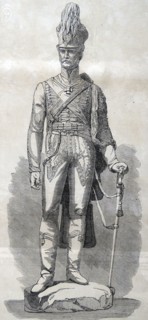 Engraving depicting the Anglesey Column Statue