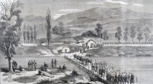 Engraving depicting the war in the Naples