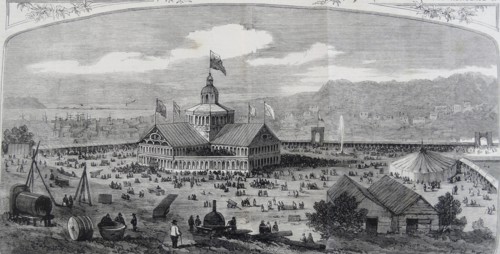 Engraving depicting the provincial exhibition of upper Canada