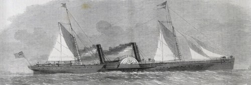 Engraving depicting the Steam-ship 'Giraffe'