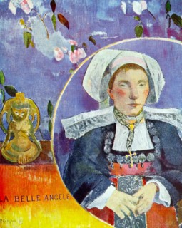 Painting titled 'La belle Angèle'