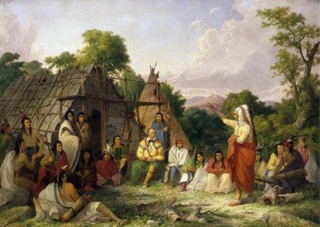 The Indian Council', 1847. By Seth Eastman