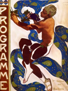 Leon Bakst, Vaslav Nijinsky (1890-1950), in the ballet Afternoon of a Faun 1912.