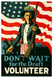 Colour poster encouraging people to enlist with the American Army