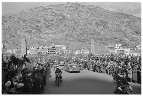 Photograph of the Motorcade for President Eisenhower's visit to Kabul, Afghanistan