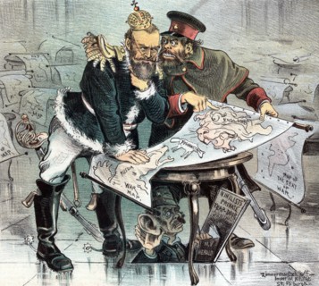 Print titled 'How the 'Herald' does it'