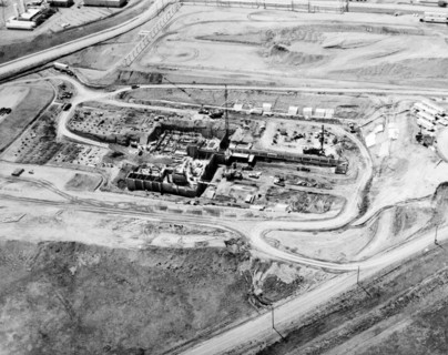 Photograph of an aerial view of the Rocky Flats Plant, Non-Nuclear Production Facility