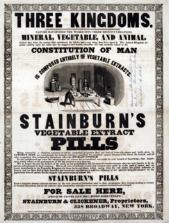 Advert for Stainburn's Vegetable Extract Pills