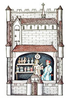 Woodcut of a Pharmacist