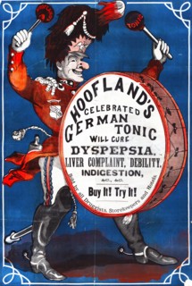Advert for Hoofland's celebrated German Tonic Water