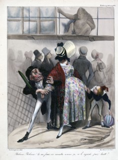 Illustration titled 'Bobonne, Bobonne! tu me ferais un monstre comme ca, ne le regarde pas tant'
