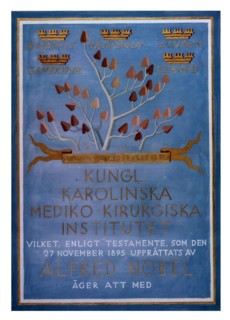 Colour photograph of Albert Szent-Gyorgyi's Nobel Prize Diploma