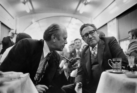 Photograph of US President Gerald Ford and Secretary of State Henry Kissinger 1974