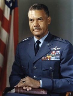 Hand-coloured photograph of Benjamin Oliver Davis Jr.