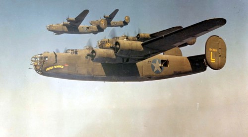Photograph of World War Two US B-24 Liberator aircraft 1943