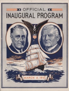Copy of the Inaugural program of Franklin Roosevelt and John Garner
