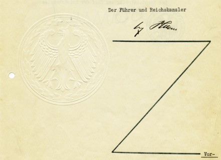 Copy of the Testament of Adolf Hitler 1934