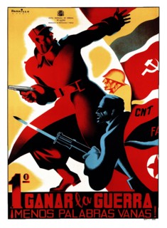 Communist republican propaganda poster from the Spanish Civil War