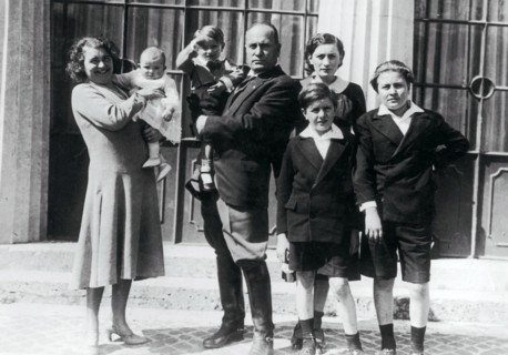 family of Benito Mussolini the Italian politician, journalist, and leader of the National Fascist Party 1928
