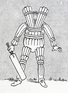 an over padded cricketer