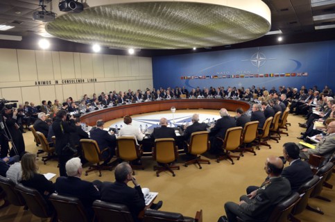 Chuck Hagel the US Defence Secretary , attends the NATO-Ukraine Commission