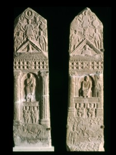 Votive stele with reliefs containing elements of Berber, Punic