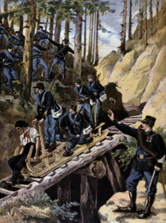 French army mountain manoeuvres in the Vosges region 1896