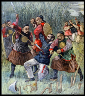 Two French officers murdered by Chinese Boxer Rebels during the Boxer Uprising 1899