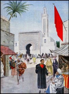 Illustration showing the Moroccan Pavilion, at the Exposition Universelle of 1900