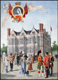 Illustration showing the English Pavilion, at the Exposition Universelle of 1900